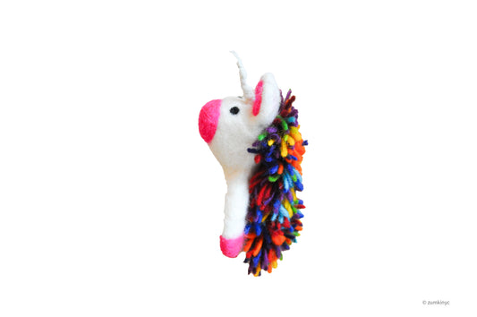 Unicorn Felt Wool Finger Puppet