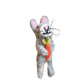 Grey Rabbit Felt Wool Finger Puppet