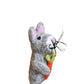 Grey Rabbit Felt Wool Finger Puppet