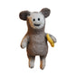 Monkey with Banana Felt Wool Finger Puppet