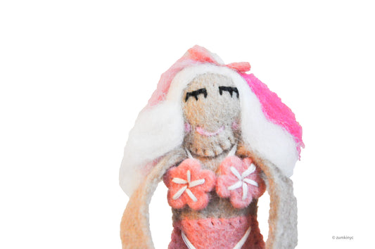 Mermaid Felt Wool Finger Puppet