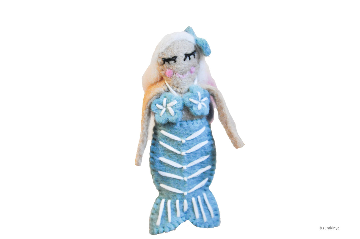 Mermaid Felt Wool Finger Puppet
