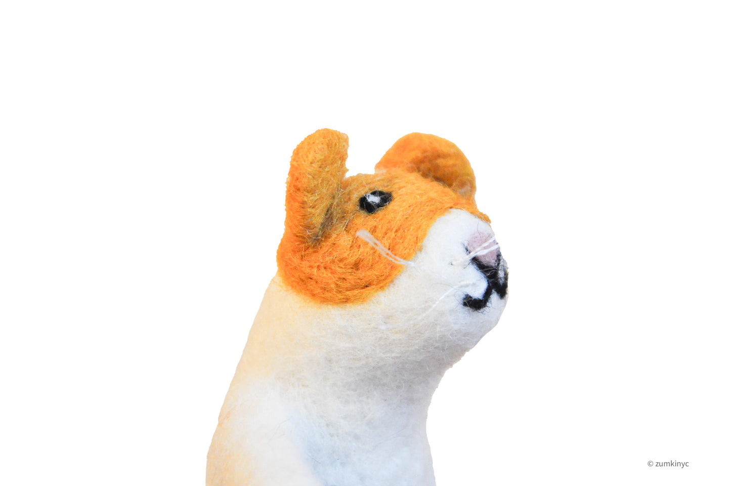Orange Cat Felt Wool Finger Puppet