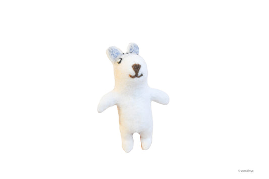Grey Cat Felt Finger Puppet
