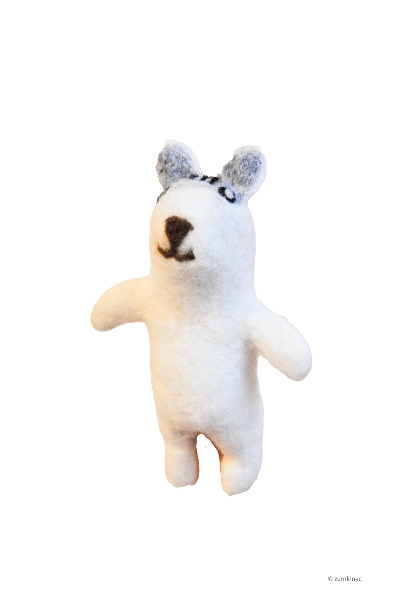Grey Cat Felt Finger Puppet