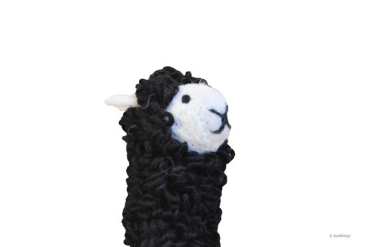 1/2 Body Sheep Felt Wool Finger Puppet