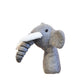 1/2 Light Grey Elephant Felt Wool Finger Puppet