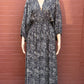 Thai Rayon Abstract Geometric Print Maxi Dress