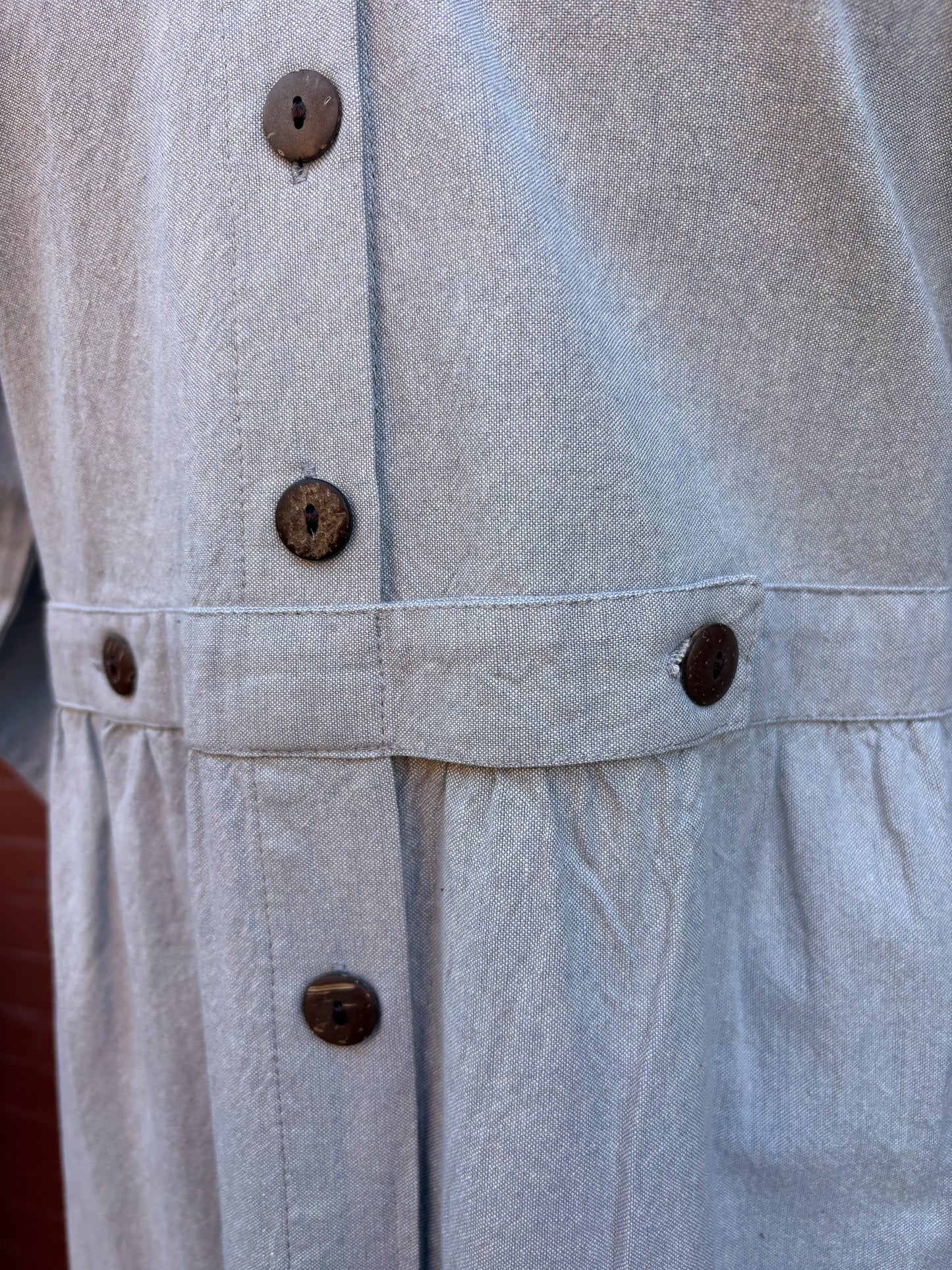 Handcrafted Cotton Button-Down Dress – Sustainable Shirt Dress & Light Jacket