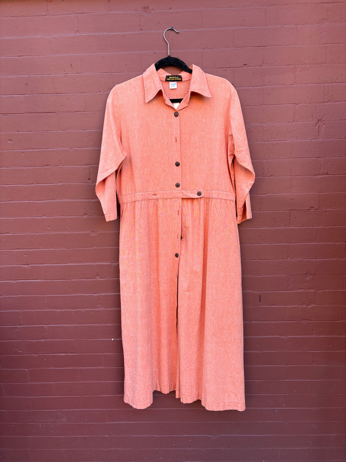 Handcrafted Cotton Button-Down Dress – Sustainable Shirt Dress & Light Jacket