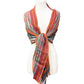 Handwoven Shelly Wool Stole – Lightweight Striped Wool Scarf from India