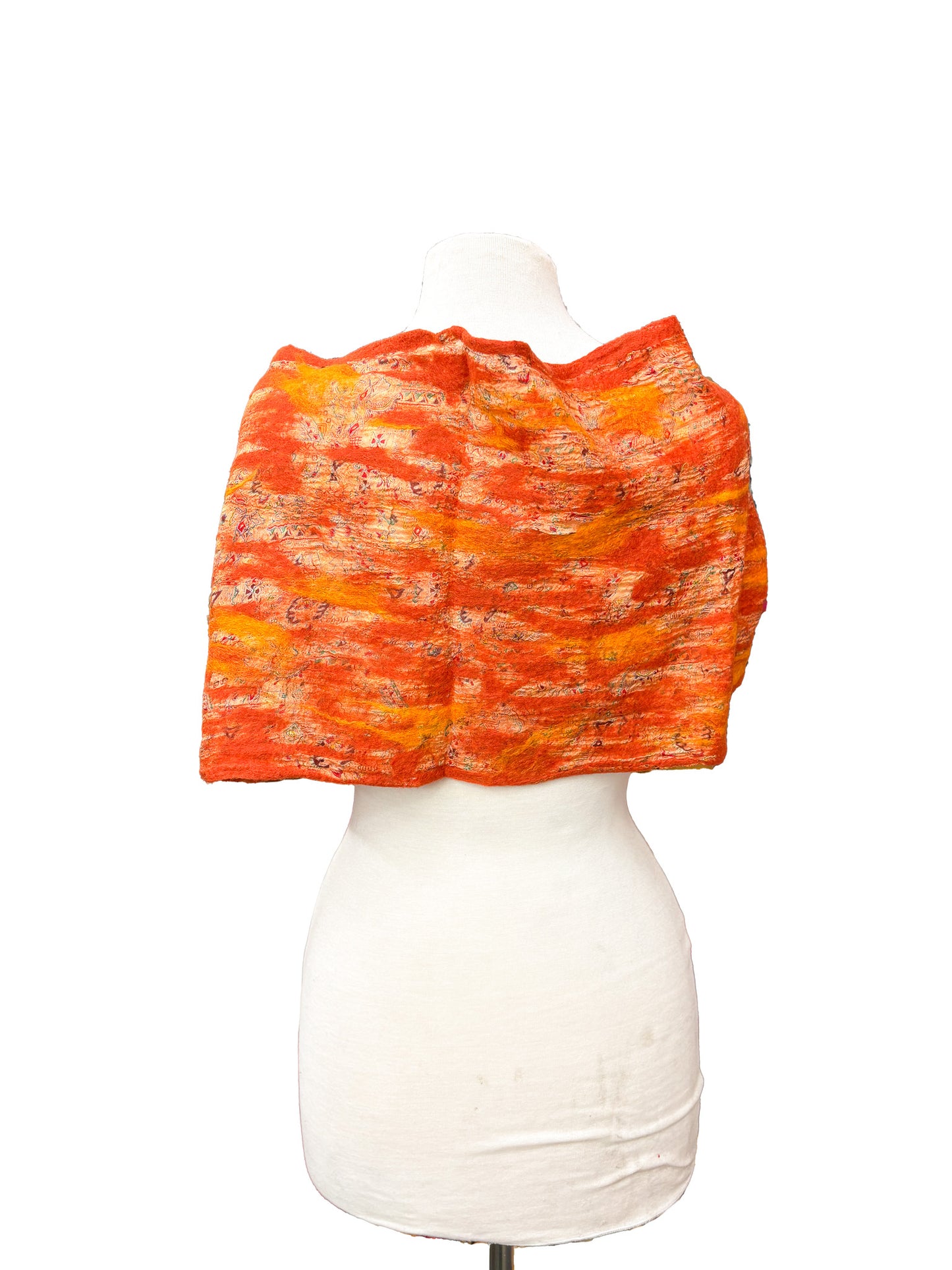 Handmade Felted Wool Scarf from Nepal