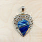 Sterling Silver Lapis Lazuli Teardrop Pendant – Handcrafted in India