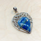 Sterling Silver Lapis Lazuli Teardrop Pendant – Handcrafted in India