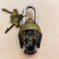 Buddha Head Brass Padlock – Handmade Spiritual Lock from Nepal