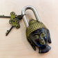 Buddha Head Brass Padlock – Handmade Spiritual Lock from Nepal