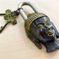 Buddha Head Brass Padlock – Handmade Spiritual Lock from Nepal
