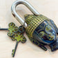 Buddha Head Brass Padlock – Handmade Spiritual Lock from Nepal