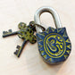 Saraswati Brass Padlock – Handmade Spiritual Lock from Nepal (Large & Small)