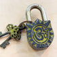 Goddess Durga Brass Padlock – Handmade Protective Lock from Nepal