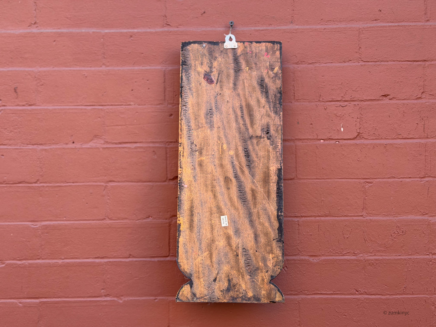 Dancing Ganesh Wooden Wall Art – Hand-Carved from Reclaimed Wood, Nepal