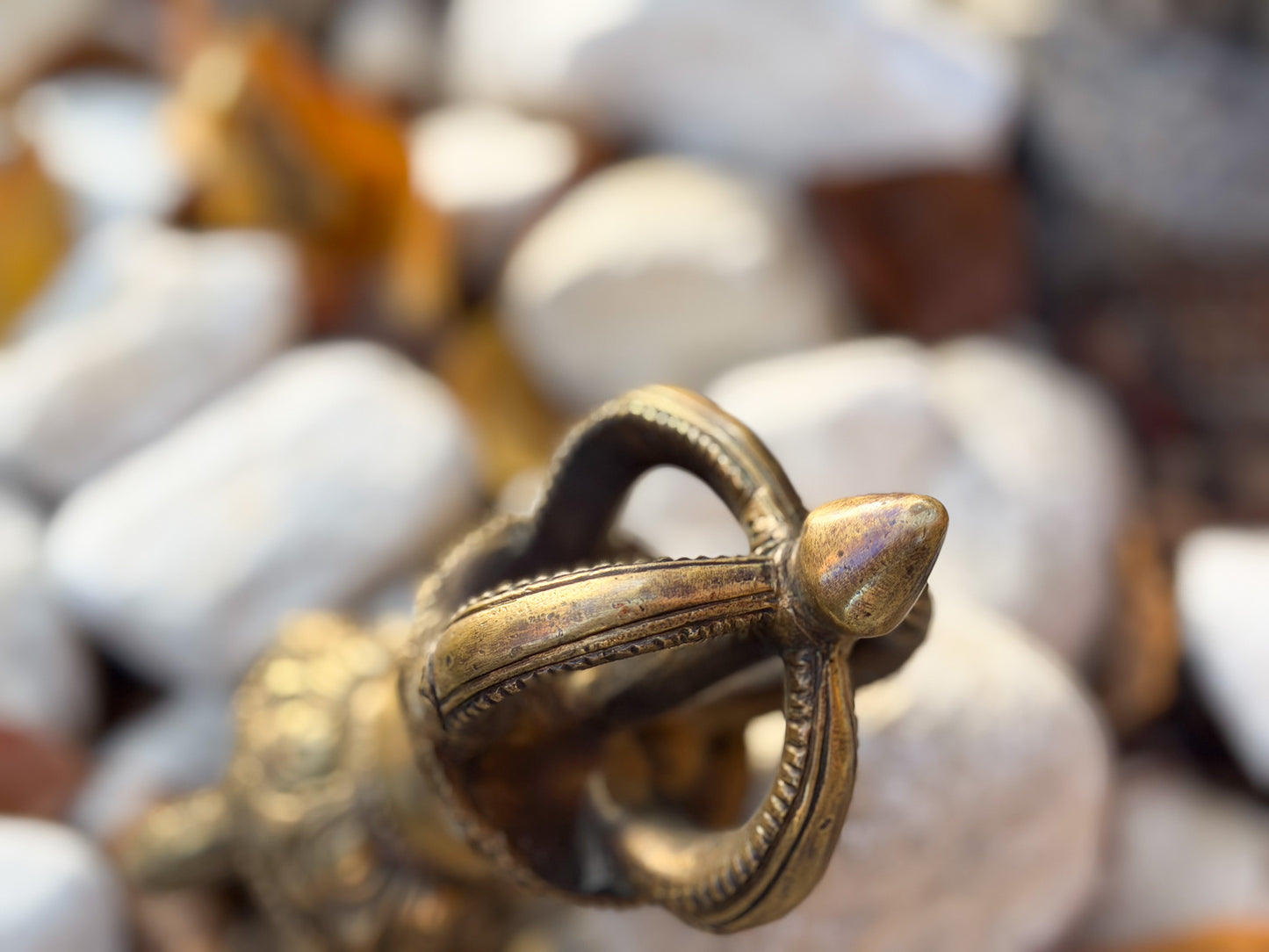 Handcrafted Brass Dorje (Vajra) – Tibetan Ritual Symbol from Nepal