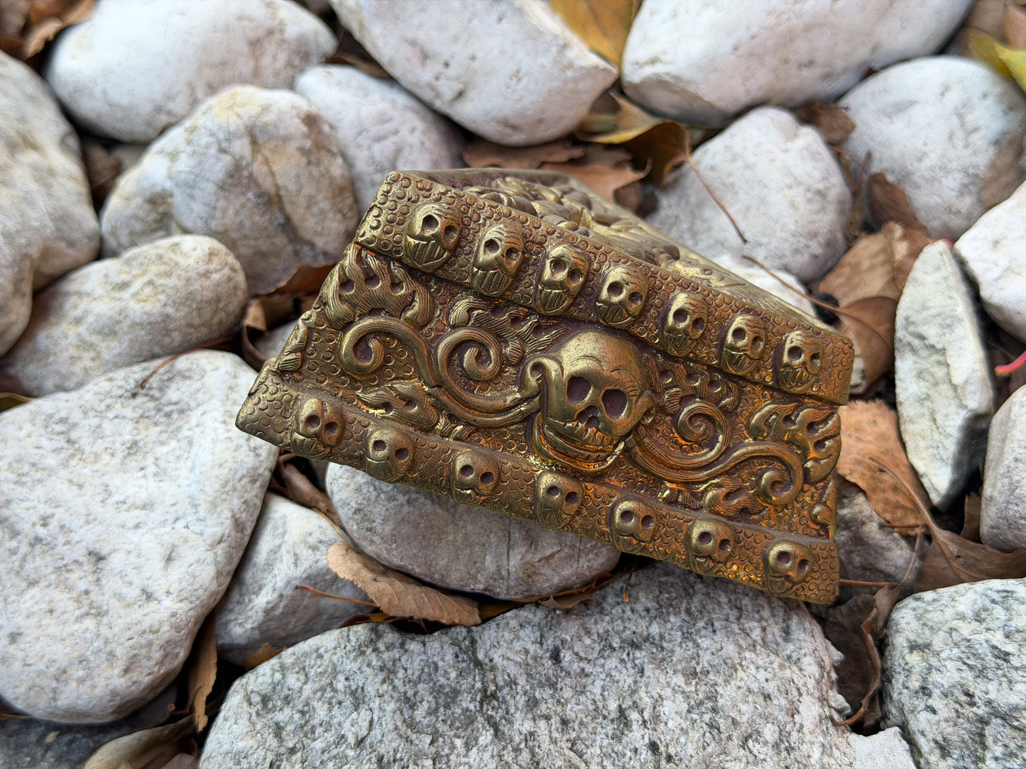 Handcrafted Brass Phurba with Stand – Tibetan Ritual Dagger from Nepal