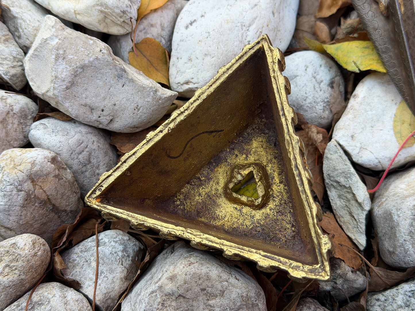 Handcrafted Brass Phurba with Stand – Tibetan Ritual Dagger from Nepal