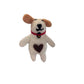 Brown Dog with Heart and Bell Wool Felt Finger Puppet