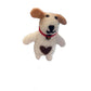 Brown Dog with Heart and Bell Wool Felt Finger Puppet