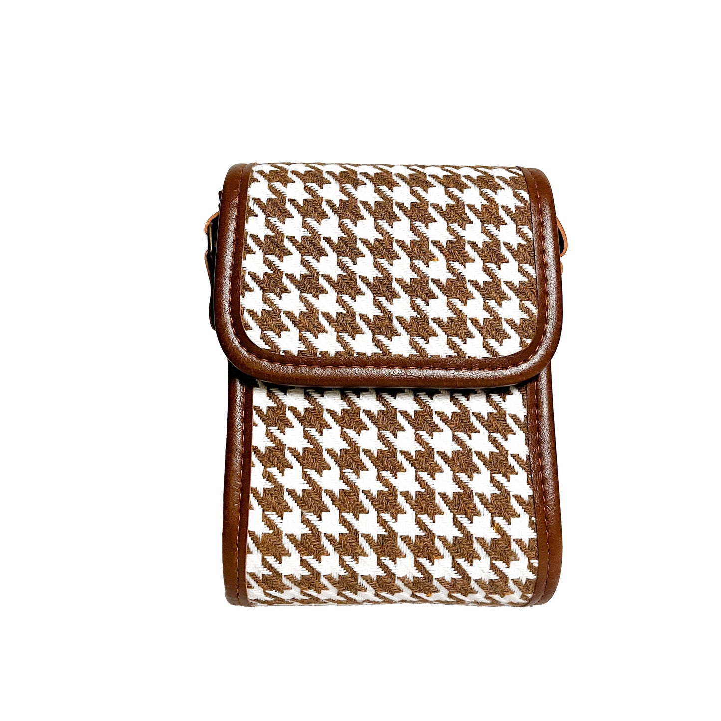 Houndstooth Vegan Leather Sparrow Crossbody