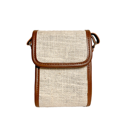 Straw Structured Vegan Crossbody