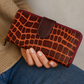 Croc-Embossed Leather Wallet