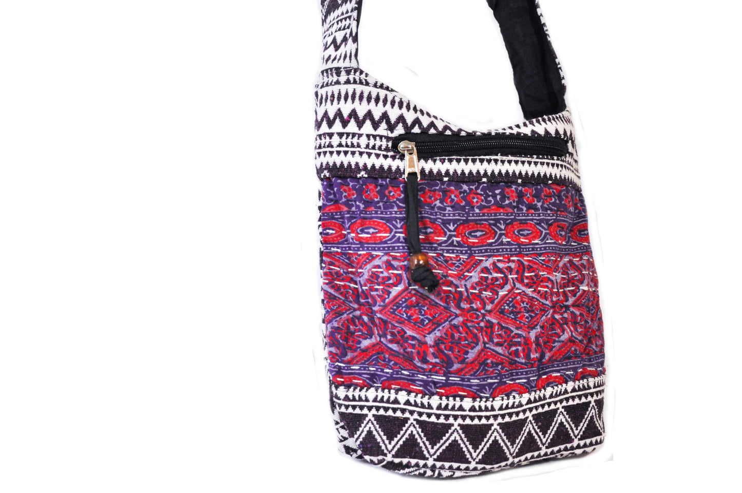 Holly Cotton Kantha Stitch Crossbody