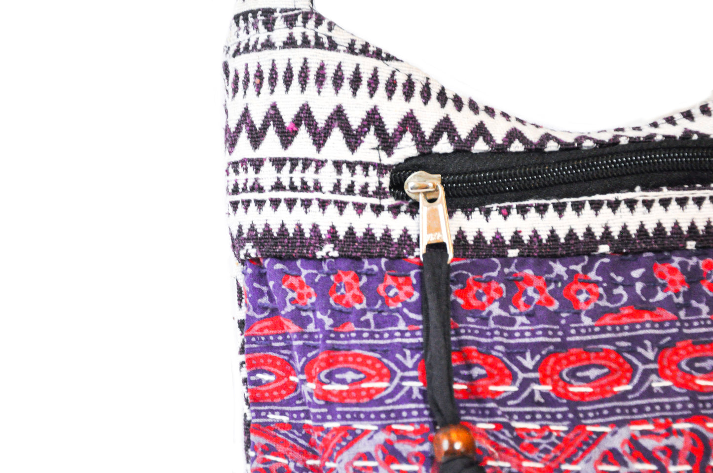 Holly Cotton Kantha Stitch Crossbody