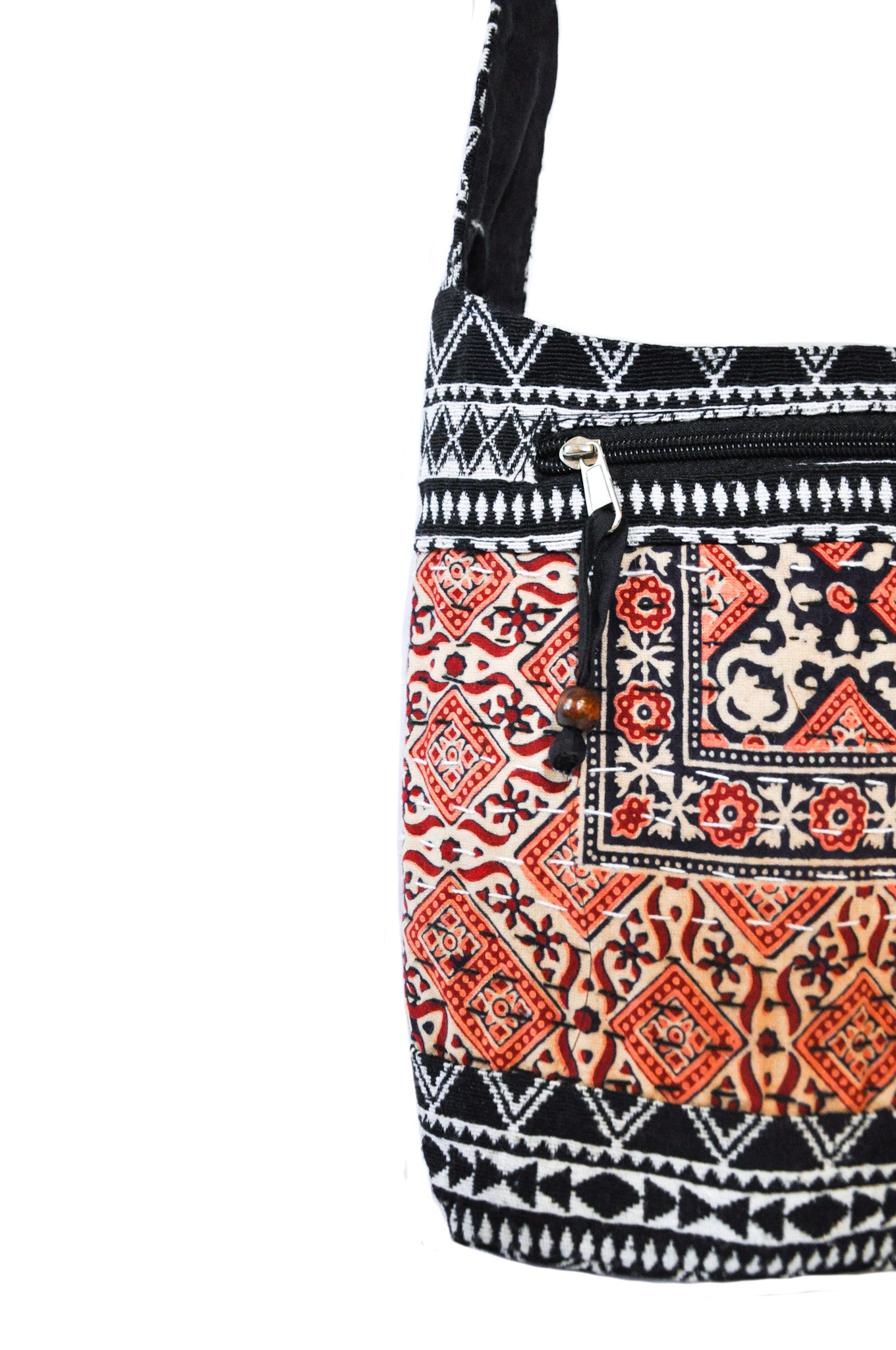 Holly Cotton Kantha Stitch Crossbody