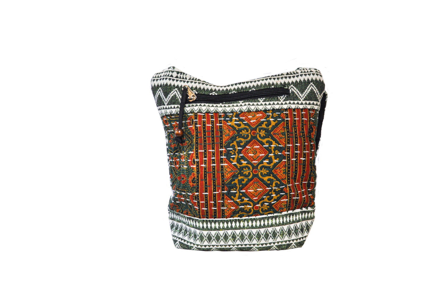 Holly Cotton Kantha Stitch Crossbody