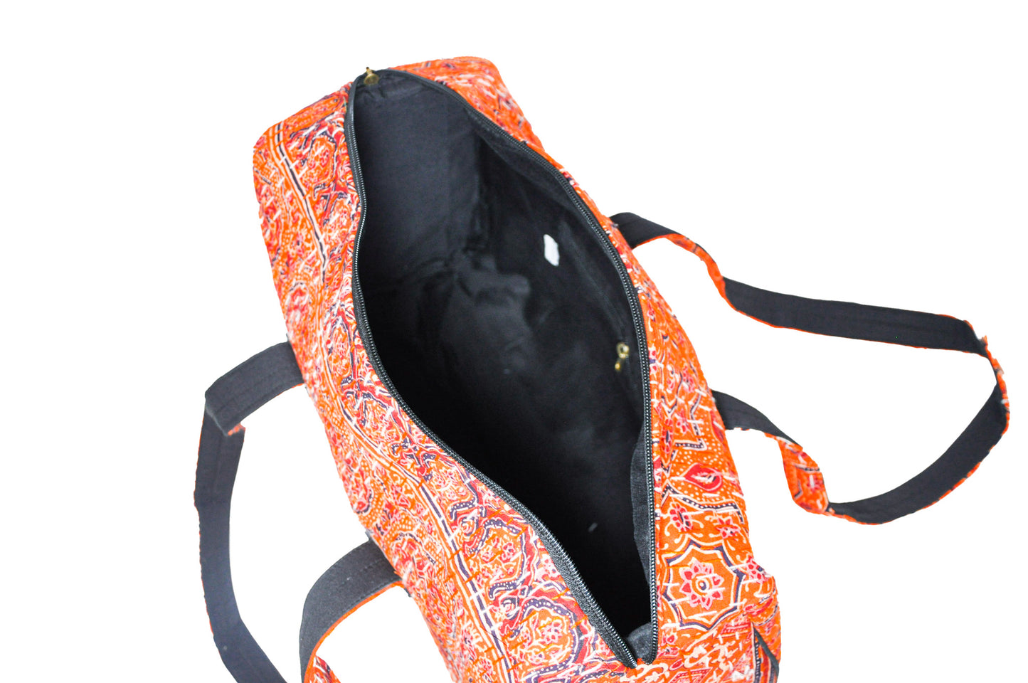 Poppy Kantha Stitch Duffle Bag