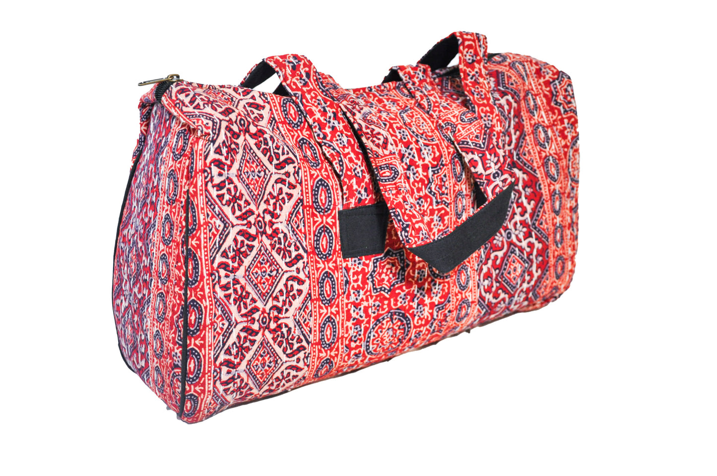 Poppy Kantha Stitch Duffle Bag