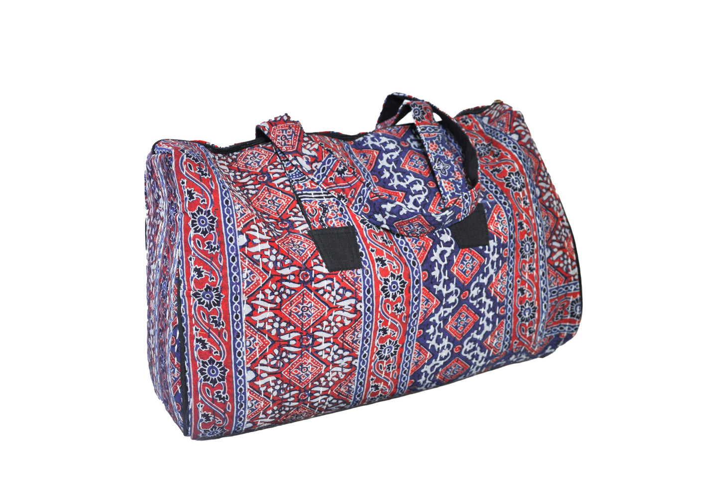 Poppy Kantha Stitch Duffle Bag