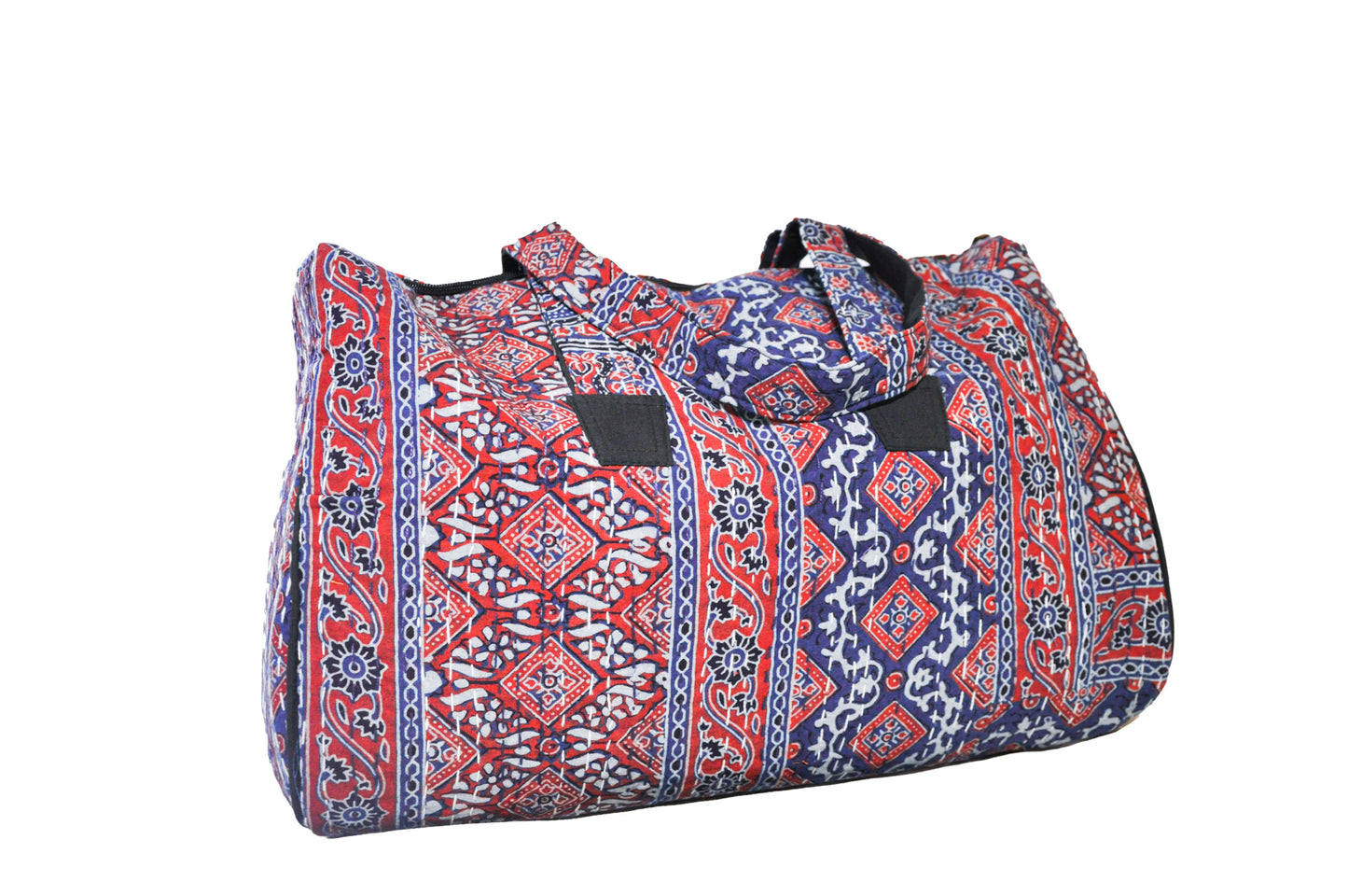 Poppy Kantha Stitch Duffle Bag