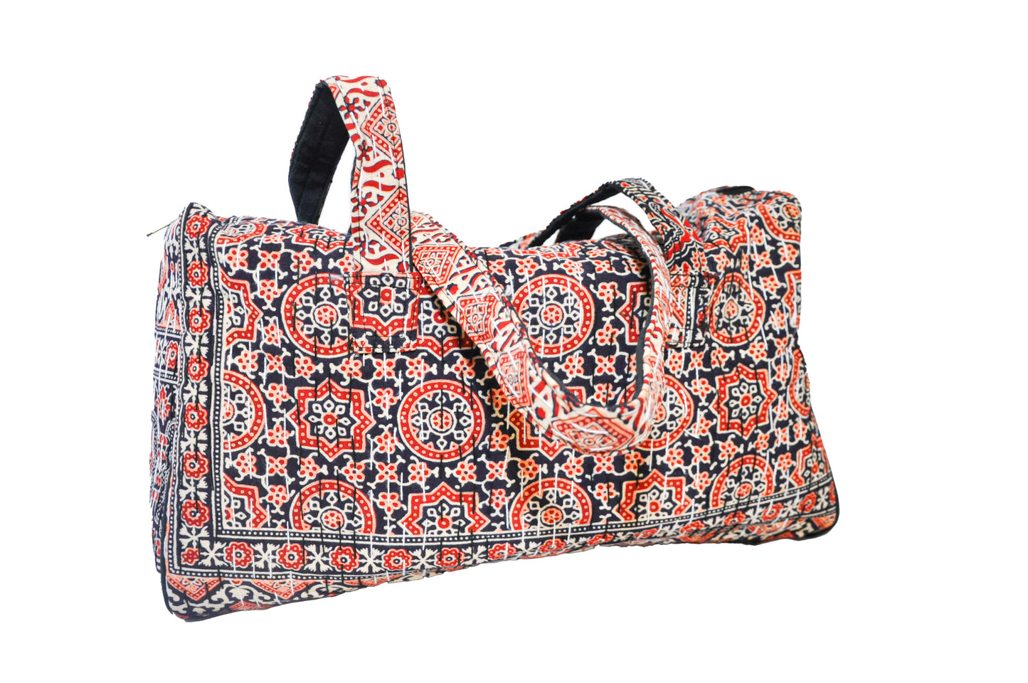 Poppy Kantha Stitch Duffle Bag