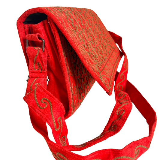 Daisy Cotton Embroidered Crossbody Handbag - Wholesale