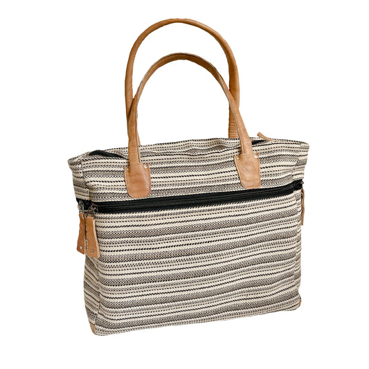 Orchid Weekender Hemp and Leather Travel Tote
