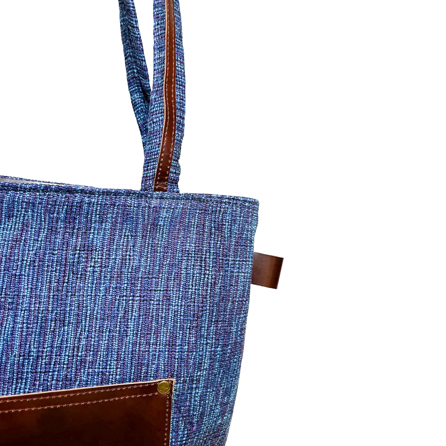 Jasmine Heavy Handloom Cotton Leather Strap Tote