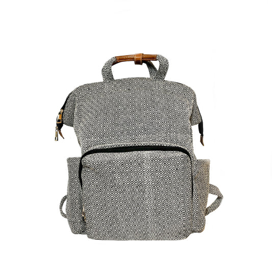 Azalea Herringbone Cotton Backpack