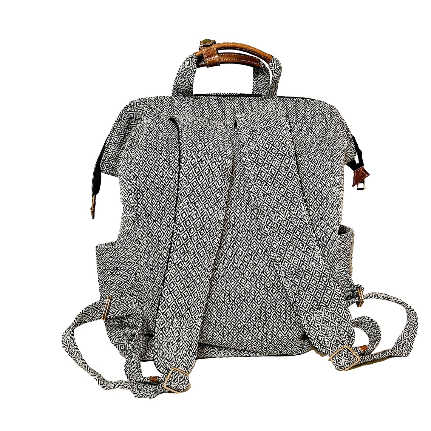 Azalea Herringbone Cotton Backpack