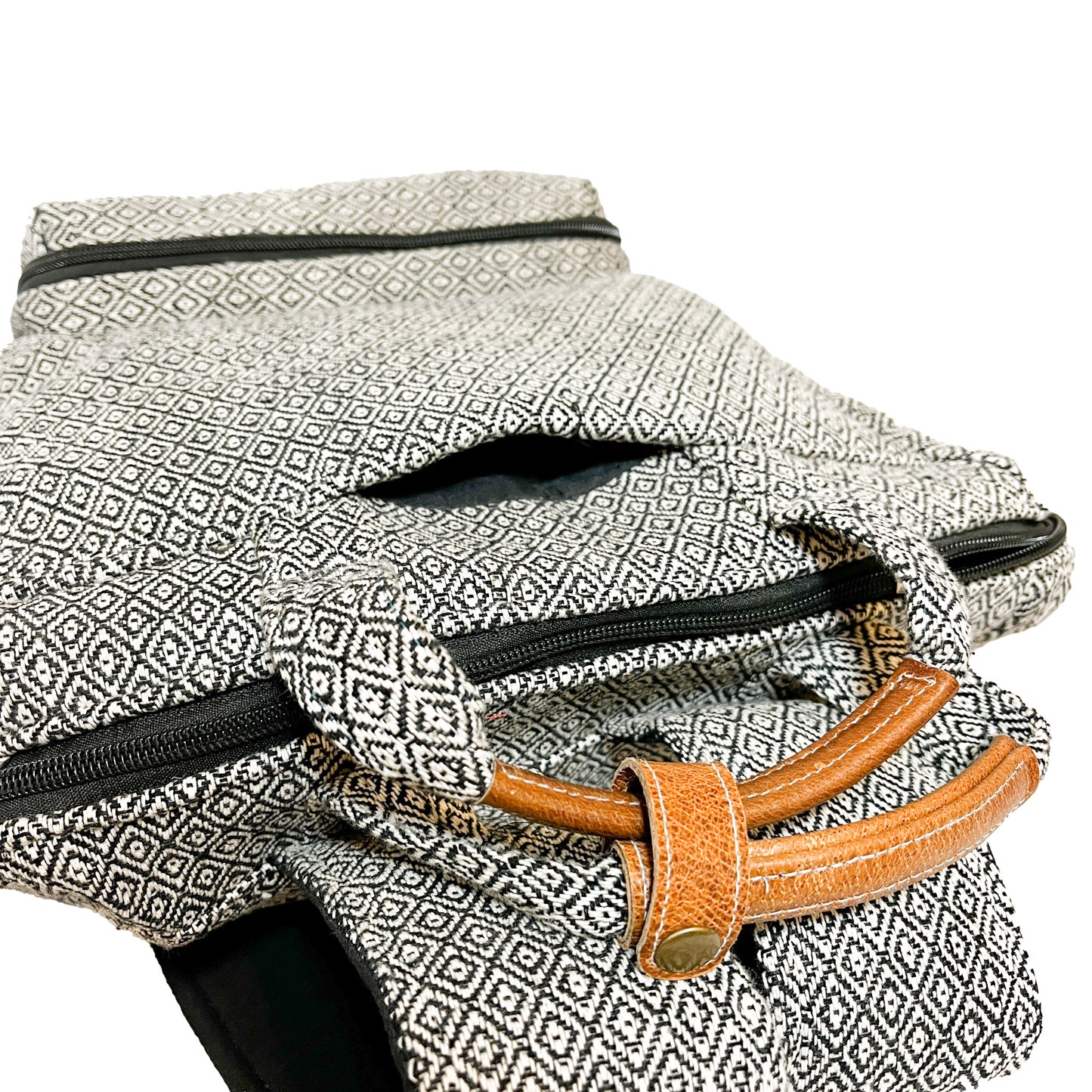 Azalea Herringbone Cotton Backpack